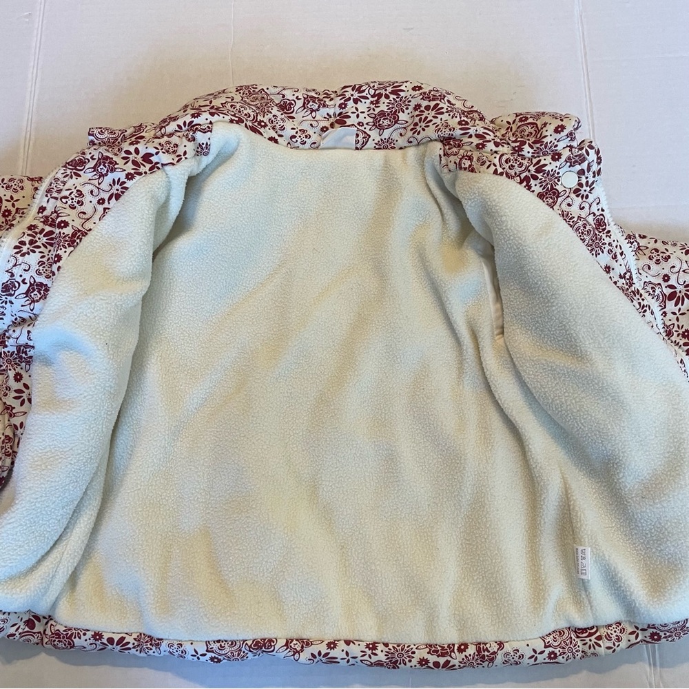 Mimi quilted floral and lace fleece lined toddler jacket coat - Picture 7 of 11